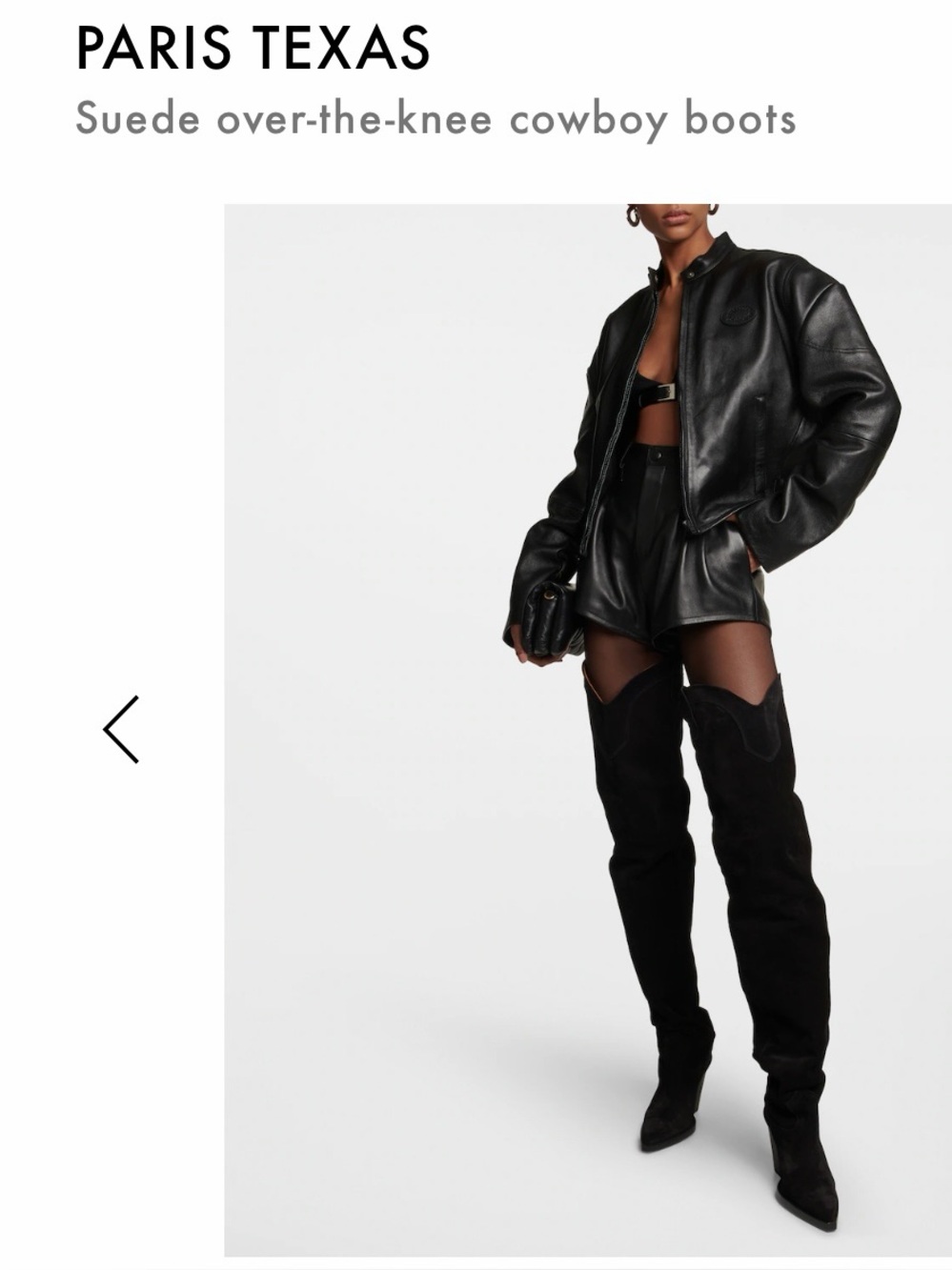 PARIS TEXAS Suede over-the knee cowboy boots